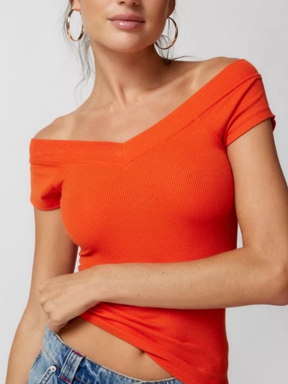 BDG Ribbed Top - Orange